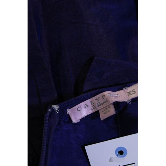 Calypso Saint Barth Womens Silk Crepe V-Neck Empire Waist Dress Purple Size XS - Picture 5 of 7